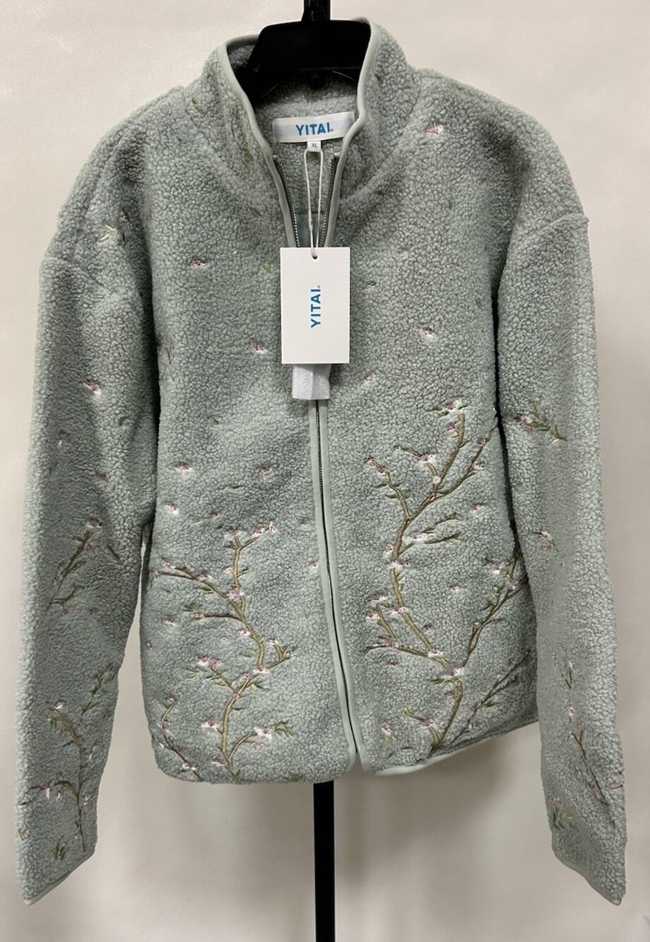 Yitai HANAMI EMBROIDERY FLEECE- Green- Size XL